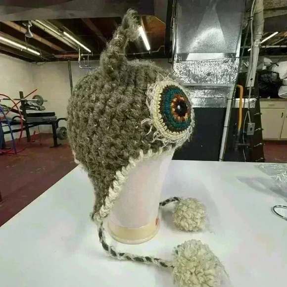 HAND CROCHET KIDS OWL HAT BEANIE - Picture 6 of 8